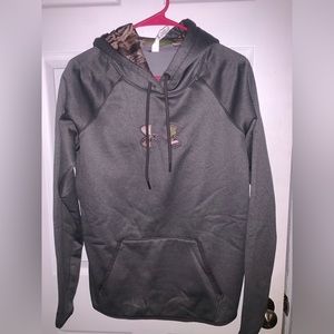 Grey and camo under armour hoodie